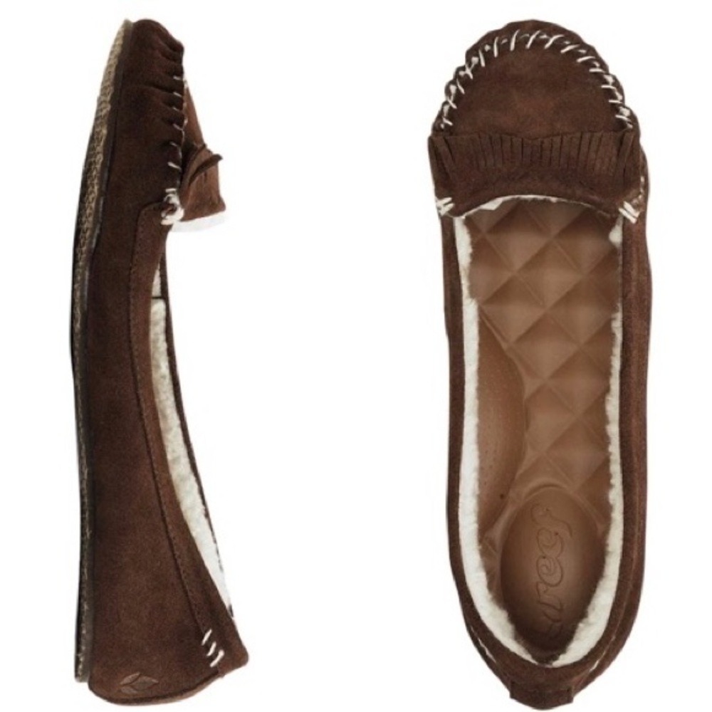 🆕 Reef Bella Costas Winter Drift Fur Moccasins